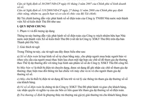 Thông tư 44/2009/TT-BTC phát hành xổ số điện toán Công ty TNHH nhà nước một thành viên xổ số kiến thiết Thủ Đô