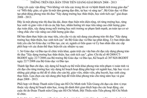 Chỉ thị 07/2009/CT-UBND phong trào thi đua Xây dựng trường học thân thiện