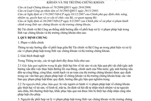 Thông tư liên tịch  46/2009/TTLT-BTC-BCA  hướng dẫn phối hợp xử lý vi phạm pháp luật trong lĩnh vực chứng khoán và thị trường chứng khoán