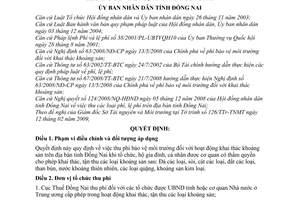 Quyết định 11/2009/QĐ-UBND thu phí bảo vệ môi trường đối với hoạt động khai thác khoáng sản trên địa bàn tỉnh Đồng Nai