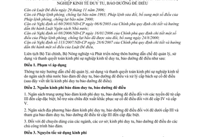 Thông tư liên tịch 48/2009/TTLT-BTC-BNN hướng dẫn chế độ quản lý, sử dụng và thanh quyết toán kinh phí sự nghiệp kinh tế duy tu, bảo dưỡng đê điều