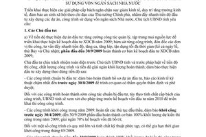 Chỉ thị 11/CT-UBND 2009 đầu tư xây dựng công trình vốn ngân sách Nhà nước Huế