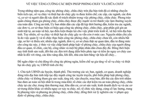 Chỉ thị 10/2009/CT-UBND tăng cường biện pháp phòng chữa cháy Quảng Nam