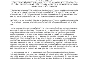 Kết luận số 44-KL/TW 2009 chính sách dân số kế hoạch hóa gia đình