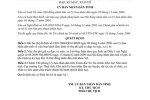 Quyết định 629/QĐ-UBND 2009 thu phí giữ xe đạp xe máy xe ô tô Bến Tre