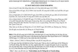 Quyết định 15/2009/QĐ-UBND sửa đổi Quy chế phát ngôn và cung cấp thông tin