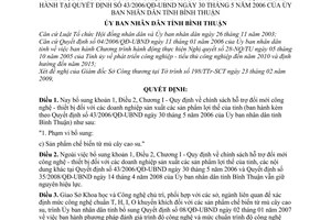 Quyết định 22/2009/QĐ-UBND bổ sung quy định chính sách hỗ trợ đổi mới công nghệ thiết bị doanh nghiệp sản xuất hướng dẫn 43/2006/QĐ-UBND