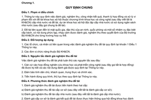 Thông tư 07/2009/TT-BKHCN đánh giá, nghiệm thu đề tài khoa học xã hội cấp nhà nước