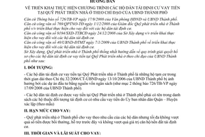 Hướng dẫn 230/CV-LT thực hiện chương trình các hộ dân tái định cư vay tiền tại Quỹ Phát triển nhà ở