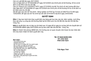 Quyết định 23/2009/QĐ-UBND giá hoa màu cây trái, diêm nghiệp nuôi trồng thủy sản