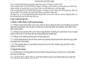 Thông tư 08/2009/TT-BKHCN yêu cầu, trình tự, thủ tục đăng ký lĩnh vực hoạt động đánh giá sự phù hợp