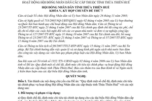 Nghị quyết 7k/2009/NQCĐ-HĐND quy định chế độ định mức chi tiêu tài chính