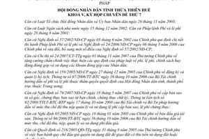 Nghị quyết 7e/2009/NQCĐ-HĐND điều chỉnh phí và lệ phí thuộc lĩnh vực Tư pháp