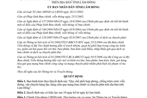 Quyết định 17/2009/QĐ-UBND phối hợp phòng chống trộm cước viễn thông Lâm Đồng