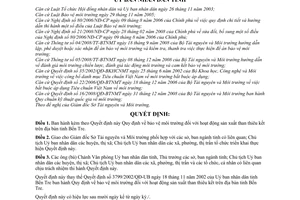 Quyết định 05/2009/QĐ-UBND Quy định bảo vệ môi trường hoạt động sản xuất than thiêu kết tỉnh Bến Tre