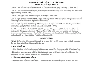 Nghị quyết 10/2009/NQ-HĐND chính sách hỗ trợ tạm thời cho đối tượng trồng mới