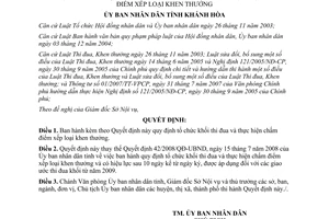 Quyết định 23/2009/QĐ-UBND Quy định tổ chức khối thi đua