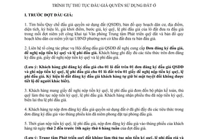 Thông báo 137/TB-HĐĐG trình tự thủ tục đấu giá quyền sử dụng đất ở