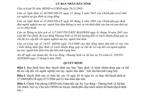 Quyết định 05/2009/QĐ-UBND trách nhiệm đóng góp người nghiện ma tuý Lạng Sơn