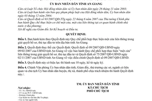 Quyết định 10/2009/QĐ-UBND Quy chế phối hợp một cửa liên thông giải quyết hồ sơ, thủ tục đầu tư địa bàn tỉnh An Giang