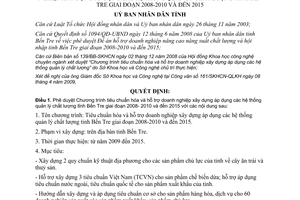 Quyết định 729/QĐ-UBND 2009 hỗ trợ DN áp dụng hệ thống quản lý chất lượng Bến Tre
