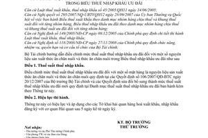 Thông tư 77/2009/TT-BTC điều chỉnh mức thuế suất nhập khẩu ưu đãi nguyên liệu sản xuất thức ăn chăn nuôi biểu thuế nhập khẩu ưu đãi