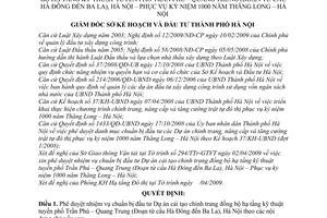 Quyết định 187/QĐ-KH&ĐT phê duyệt nhiệm vụ chuẩn bị đầu tư Dự án cải tạo chỉnh trang đồng bộ hạ tầng kỹ thuật tuyến phố Trần Phú Quang Trung