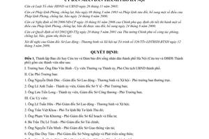 Quyết định 1712/QĐ-UBND năm 2009 thành lập Ban chỉ huy Cứu trợ