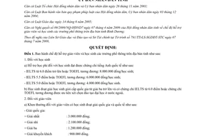 Quyết định 16/2009/QĐ-UBND chế độ hỗ trợ giáo viên học sinh trường phổ thông