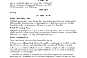 Nghị định 36/2009/NĐ-CP quản lý, sử dụng pháo