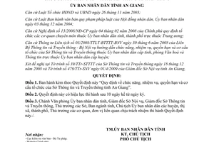 Quyết định 14/2009/QĐ-UBND chức năng nhiệm vụ quyền hạn Sở Thông tin An Giang