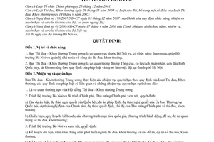 Quyết định 59/2009/QĐ-TTg chức năng nhiệm vụ quyền hạn tổ chức Ban Thi đua Khen thưởng Trung ương thuộc Bộ Nội Vụ