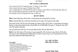 Quyết định 61/2009/QĐ-TTg Quy chế tổ chức hoạt động trường đại học tư thục