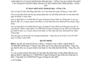 Quyết định 27/2009/QĐ-UBND sửa đổi quy định tổ chức cơ quan chuyên môn