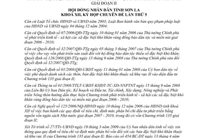 Nghị quyết 269/2009/NQ-HĐND tiêu chí phân bổ vốn Chương trình 135 Sơn La