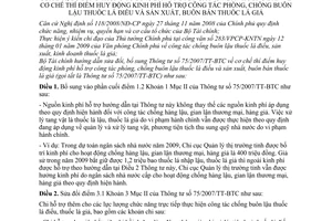 Thông tư 78/2009/TT-BTC sửa đổi 75/2007/TT-BTC cơ chế thí điểm huy động kinh phí hỗ trợ phòng chống buôn lậu thuốc lá điếu sản xuất buôn bán