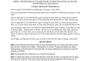 Quyết định 13/2009/QĐ-UBND điều kiện tiêu Trưởng Phó đơn vị Sơn La