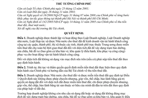 Quyết định 62/2009/QĐ-TTg miễn tiền thuê đất xây dựng trạm bảo dưỡng, sửa chữa, bãi đỗ xe doanh nghiệp kinh doanh vận tải hành khách công cộng