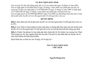 Quyết định 25/2009/QĐ-UBND mức thu lệ phí trước bạ ô tô chở người dưới 10 chỗ ngồi kể cả lái xe tỉnh Bình Dương