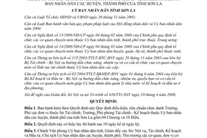 Quyết định 14/2009/QĐ-UBND điều kiện tiêu chuẩn Trưởng Phó đơn vị Sơn La