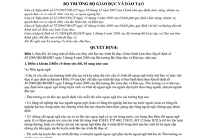 Thông tư 08/2009/TT-BGDĐT sửa đổi Quy chế đào tạo trình độ thạc sĩ hướng dẫn Quyết định 45/2008/QĐ-BGDĐT