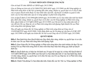 Quyết định 19/2009/QĐ-UBND chức năng Chi cục Phát triển nông thôn Quảng Ngãi