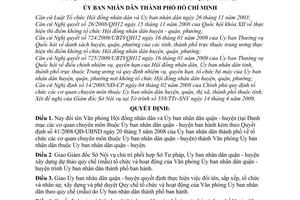 Quyết định 32/2009/QĐ-UBND đổi tên Văn phòng Hội đồng nhân dân Ủy ban nhân dân quận huyện thành Văn phòng Ủy ban nhân dân