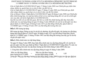 Thông tư liên tịch 02/2009/TTLT-BNV-BTC hướng dẫn thực hiện điều chỉnh mức trợ cấp hàng tháng từ 1/5/2009 đối với cán bộ đã nghỉ việc