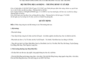 Quyết định 524/QĐ-LĐTBXH phân công công tác Bộ trưởng Thứ trưởng