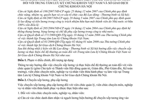Thông tư 09/2009/TT-BLĐTBXH chuyển xếp lương thưởng an toàn Trung tâm Lưu ký Chứng khoán Việt Nam Sở Giao dịch chứng khoán Hà Nội