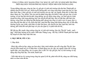 Kế hoạch 59/KH-UBND tăng cường công tác bảo vệ giữ gìn vệ sinh môi trường