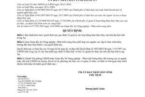 Quyết định 16/2009/QĐ-UBND quy định quản lý hoạt động khai thác thủy sản tỉnh Long An