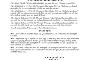 Quyết định 30/2009/QĐ-UBND Quy chế làm việc Ủy ban nhân dân Cần Thơ