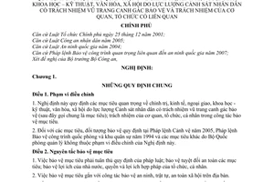Nghị định 37/2009/NĐ-CP mục tiêu quan trọng chính trị, kinh tế, ngoại giao, khoa học kỹ thuật, văn hóa, xã hội do Cảnh sát  bảo vệ